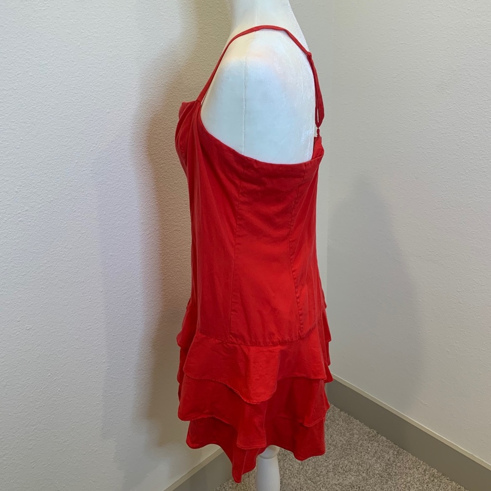Red Ruffle Dress - Picture 2 of 3